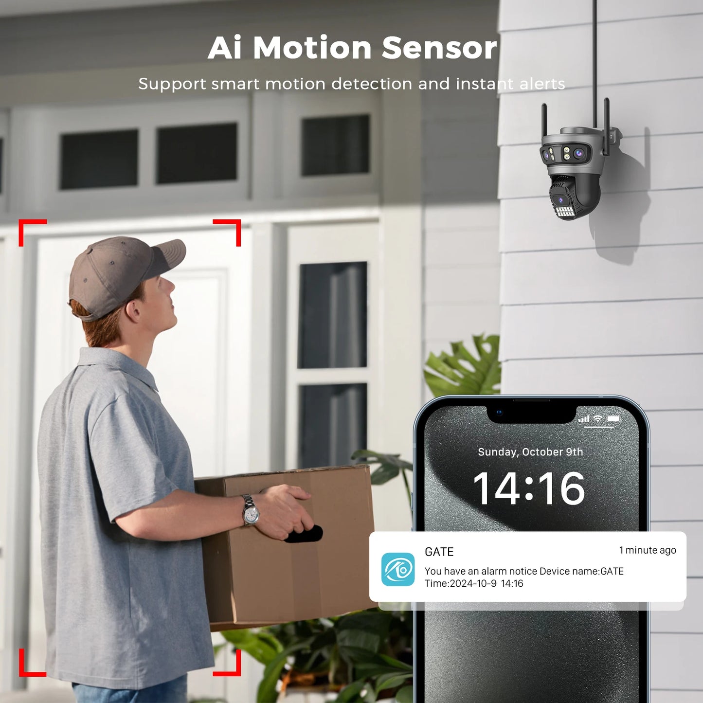 BESDER 15MP Wifi Camera Outdoor Auto Tracking Multi Screens 5X Digital Zoom PTZ Security Protection CCTV Surveillance O-Kam Pro
