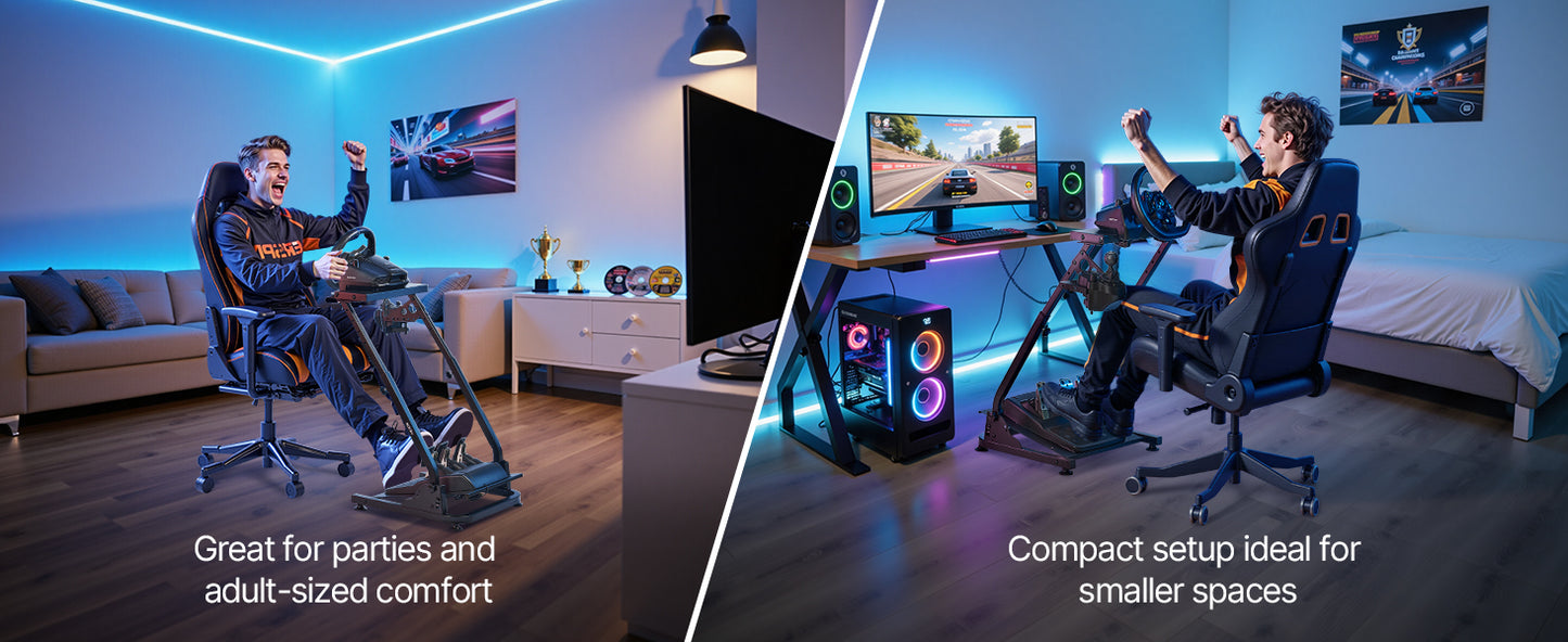 SucceBuy G920 Racing Steering Wheel Stand Shifter Mount fit for Logitech G27 G25 G29 Gaming Wheel Pedals NOT Included Racing